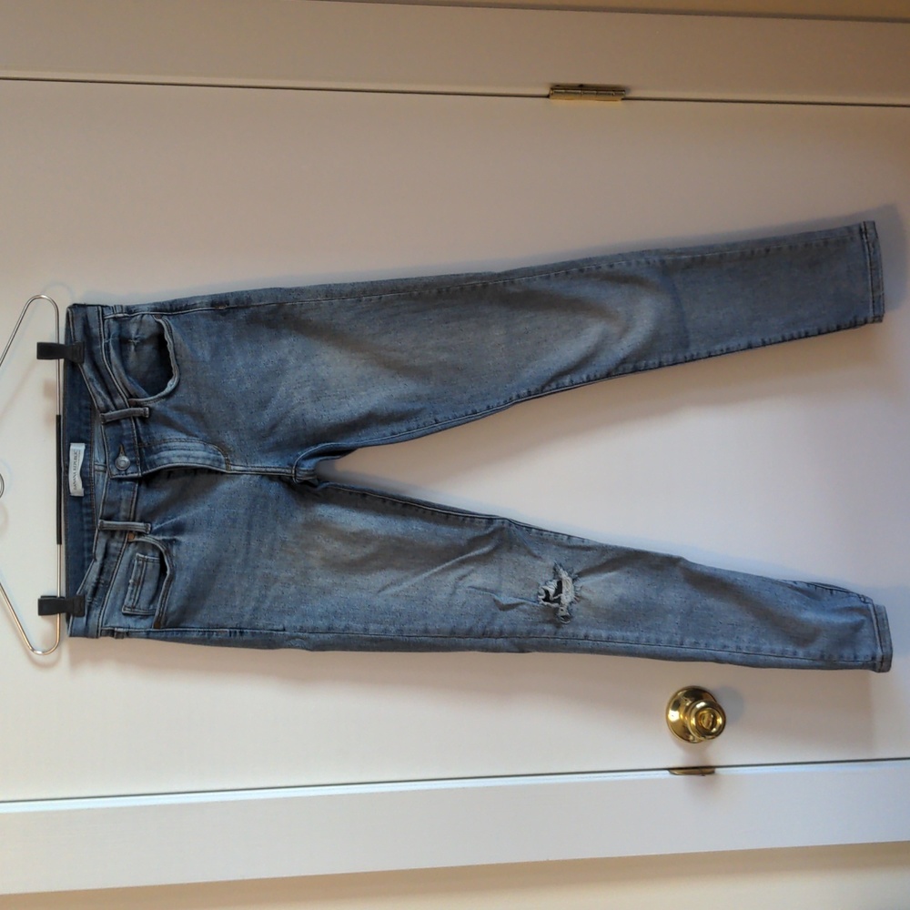 Banana Republic Premium Denim Distressed Skinny Jeans Size 28